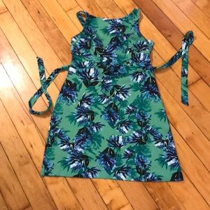 Green and blue spring dress